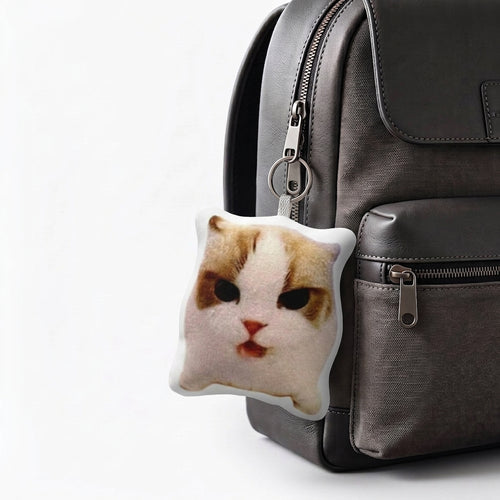 Colgante de gato enojado con sonido